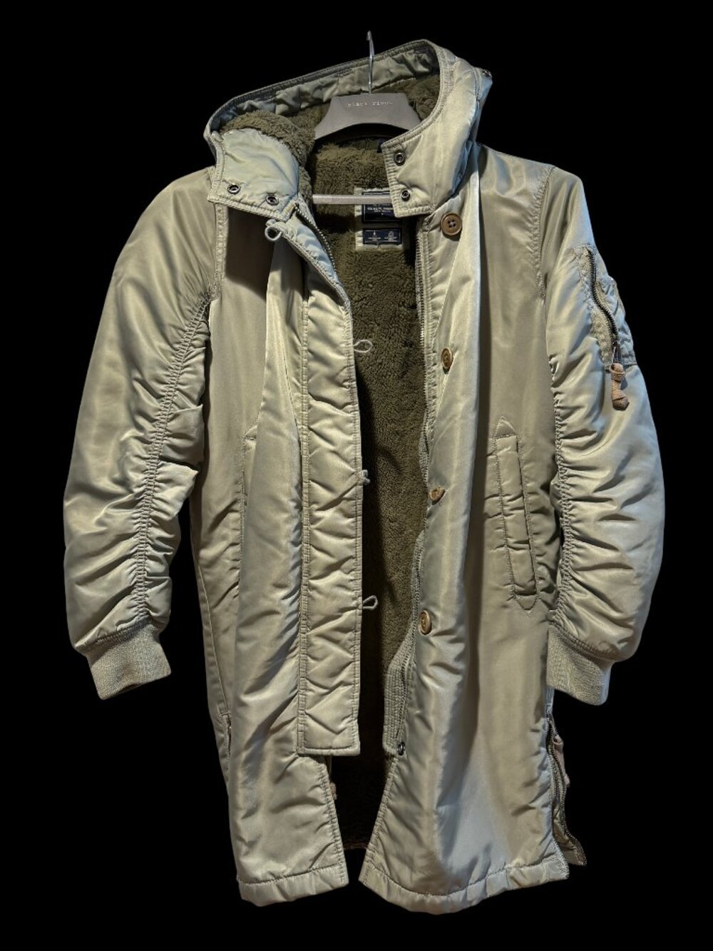 Abercrombie and Fitch - Satin Army Green Women’s Winter Coat